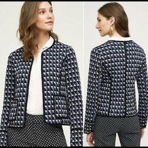 Anthropologie Hei Hei Vala Quilted Checkered Blazer